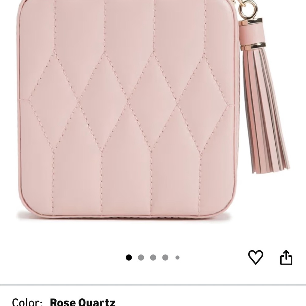 WOLF Pink and Tan Travel Jewelry Organizer - Picture 14 of 14